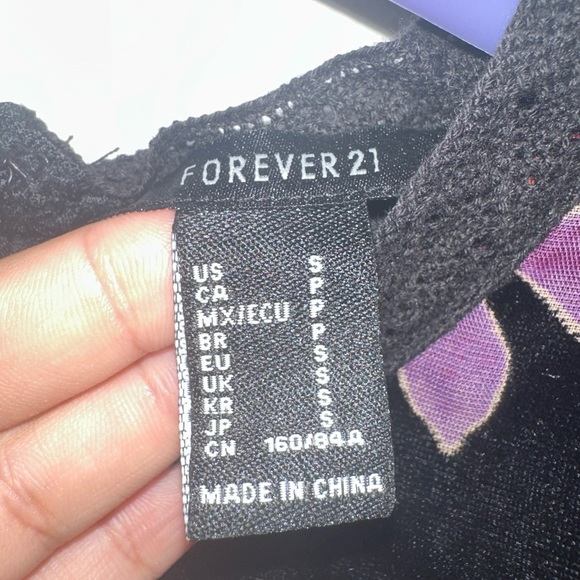 Forever21 Woven Multi Color Long Sleeve Dress Size S - Picture 6 of 7